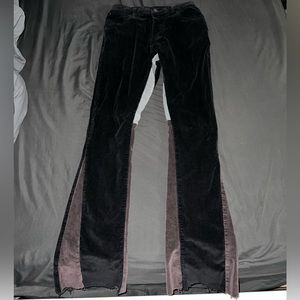 MNML Pants, slim through the thigh and a slight flare at the leg opening